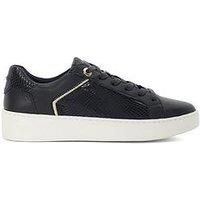 Dune London Elli Lace Up Chunky Flatform Trainers - Navy