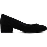 Dune London Ladies Bracket Wide Fit Comfort Block-Heeled Courts Size UK 3 Block Heel Suede Court Shoes Black