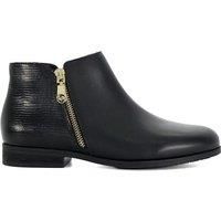 Dune London Ladies PANDIAS Wide Fit Low Heel Leather Boots Size UK 3 Flat Heel Ankle Boots