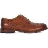 Dune Mens Wide Fit Solihull Wide-Fit Brogues Size UK 6 Flat Heel Oxford Shoes Tan