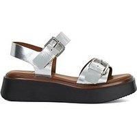 Dune London Loells Casual Flatform Sandals - Silver