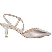 Dune London Citrus Leather Court Shoes - Gold