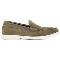 Dune Buftonn Suede Men's Khaki Loafers