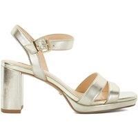 Dune London Manifesting Block Heel Sandals - Gold