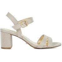 Dune London Merisa Block-Heeled Sandals - Gold