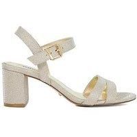 Dune London Merisa Block-Heeled Sandals - Gold
