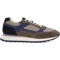 Dune London Mens Tetra Colour Block Runners Size UK 7 Flat Heel Suede Trainers Grey