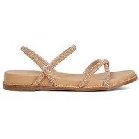 Dune Ladies LEVIA Diamante Crossover Strap Sandals Size UK 6 Casual Sandals Blush