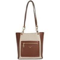 Dune London Duckie Long Handle Logo Tote - Tan