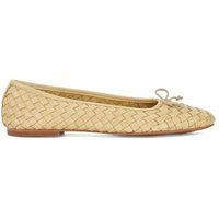 Dune London Women's 'Heat' Leather Ballet Pumps in Lemon | Size: 6