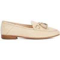 Dune London Ladies GREYSONS Metal Trim Snaffle Loafers Size UK 5 Flat Heel Ecru