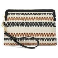 Dune London Slay Canvas Zip Up Wristlet Pouch - Tan