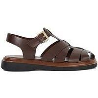 Dune Ladies LISHERMAN Flat Fisherman Sandals Size UK 5 Flat Heel Casual Sandals