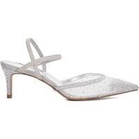 Dune London Charismatic Embellished Open Courts - Silver
