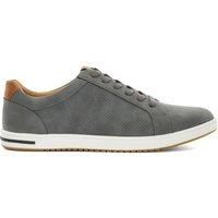 Dune London Mens TEZZY Wide Fit Lace Up Trainers Size UK 8 Flat Heel Grey