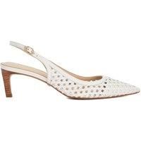 Dune London Women/'s Divided Pump, White, 3 UK