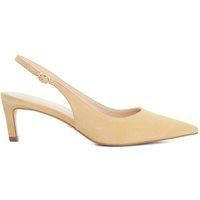 Dune Ladies CELINNA Pointed Toe Kitten Heel Court Shoes Size UK 3 Kitten Heel Suede Slingbacks Sand