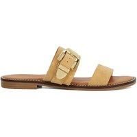 Dune Ladies LAWE Suede Double Strap Sandals Size UK 3 Flat Heel Suede Flat Sandals