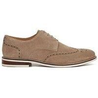 Dune Stanford Beige Suede Male Mens Classic Lace Shoes