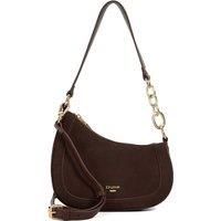 Dune London DIRECTION Asymmetric Chain Detail Shoulder Bag One Size Suede
