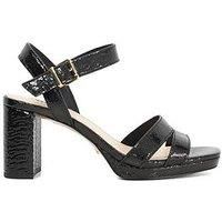 Dune London Ladies MANIFESTING Block Heel Sandals Size UK 5 Block Heel Smart Sandals Black
