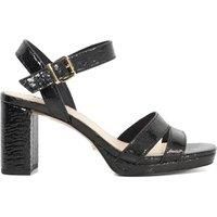Dune London Ladies MANIFESTING Block Heel Sandals Size UK 7 Block Heel Smart Sandals Black