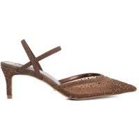 Dune London Ladies CHARISMATIC Mesh Diamante Slingback Shoes Size UK 3 Stiletto Heel Slingbacks Brown