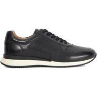 Dune London Mens TAZ Hybrid Leather Lace-Up Runner Trainers Size UK 7 Black