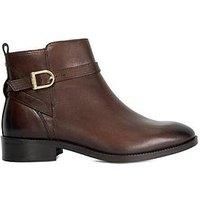 Dune Pemma Leather Women's Brown Boots