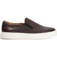 Dune London Men's 'Tayo' Leather Trainers in Brown | Size: 8