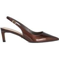 Dune London Ladies CELINNA Wide Fit Kitten Heel Sling Backs Size UK 4 Kitten Heel Slingbacks Brown