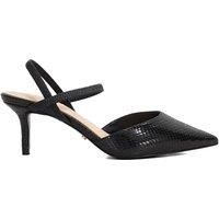 Dune London Ladies Classical Wide Fit Pointed Courts with Elasticated Stra Size UK 3 Stiletto Heel Slingbacks Black