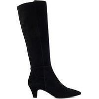 Dune London Ladies SERA Wide Fit Knee High Kitten Heel Boots Size UK 7 Kitten Heel Suede Knee High Boots