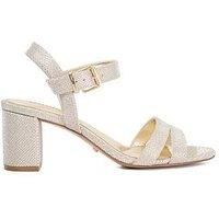 Dune London Women's Wide Fit 'Merisa' Sandals in Gold | Size: 7