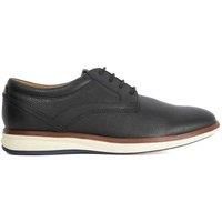 Dune London Men's Wide Fit 'Brydon' Leather Casual Shoes in Black | Size: 12
