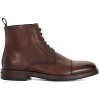 Dune London Men's Wide Fit 'Matias' Leather Smart Boots in Brown | Size: 7