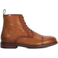 Dune London Men's Wide Fit 'Matias' Leather Smart Boots in Tan | Size: 8