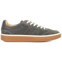 Dune London Men's Wide Fit 'Tony' Suede Trainers in Grey | Size: 9