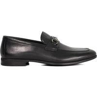 Dune London Mens Seymore Leather Wide Fit Snaffle Loafers Size UK 11 Flat Heel Black