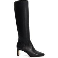 Dune London Ladies STELLAN Leather Square Toe Knee High Boots Size UK 7 Stiletto Heel