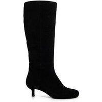Dune London Women's 'Searing' Suede Knee High Boots in Black | Size: 8
