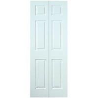 Wickes Woburn White Smooth Moulded 6 Panel Internal Bi-Fold Door - 1981mm x 762mm