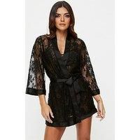 Ann Summers Nightwear & Loungewear Enlightening Robe - Black