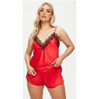 Ann Summers Cerise Cami Satin Set Red L