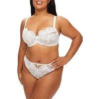 Ann Summers The Icon Fuller Bust Lace Bra, Women/'s Plunge, Underwired, Padded - Cup Size DD-G White