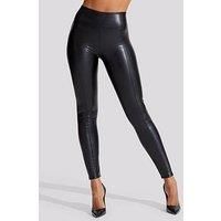 Ann Summers Bodywear Apparel The Pu Seamed Leggings - Black