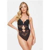 Ann Summers The Icon Body Sexy Sequin Embroidery Lingerie Black