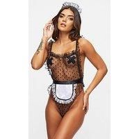 Ann Summers Role Play Tickle My Fancy Maid Outfit - White/Black