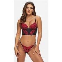 Ann Summers Knickers Nightfall String - Black/Red