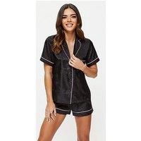 Ann Summers Nightwear & Loungewear Signature Satin Pj Set - Black